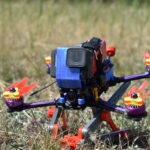 5 inch FPV drone with foldable propellers and GoPro camera