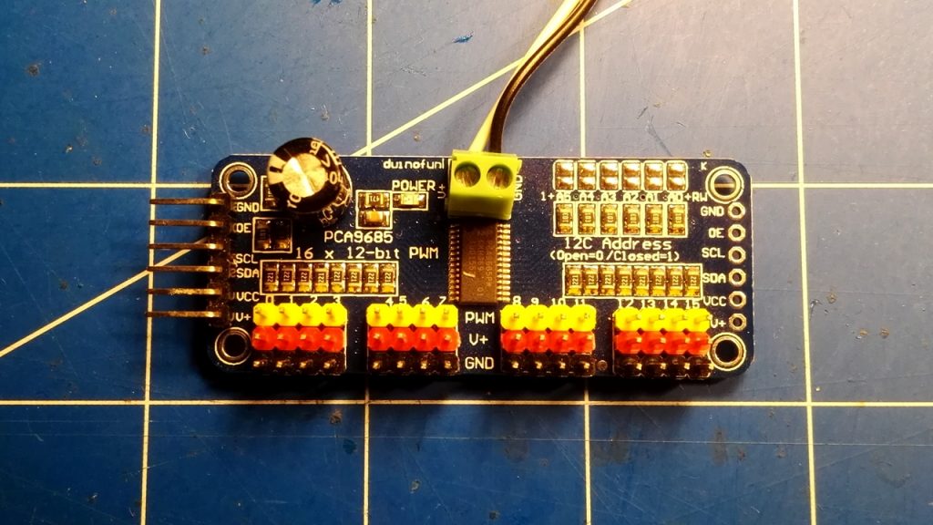PCA9685 PWM extender can be used to connect more servos to INAV flight controllers