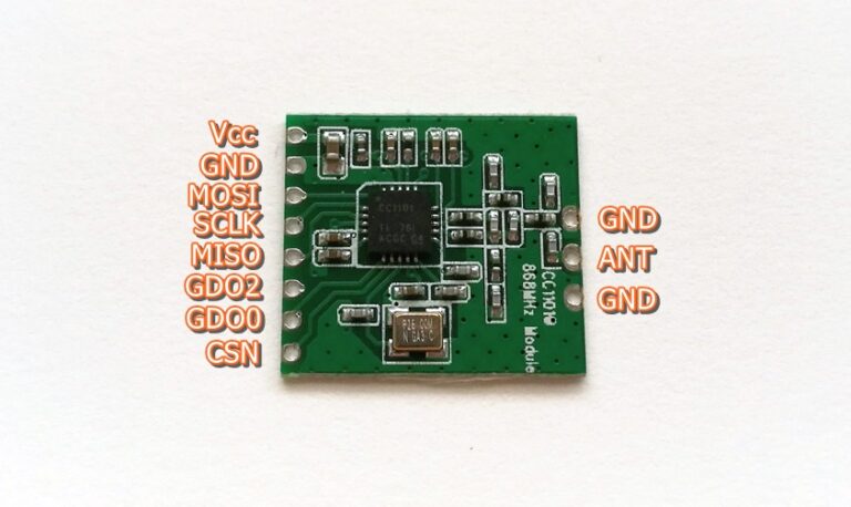 CC1101 868MHz Wireless Transciever Pinout » QuadMeUp