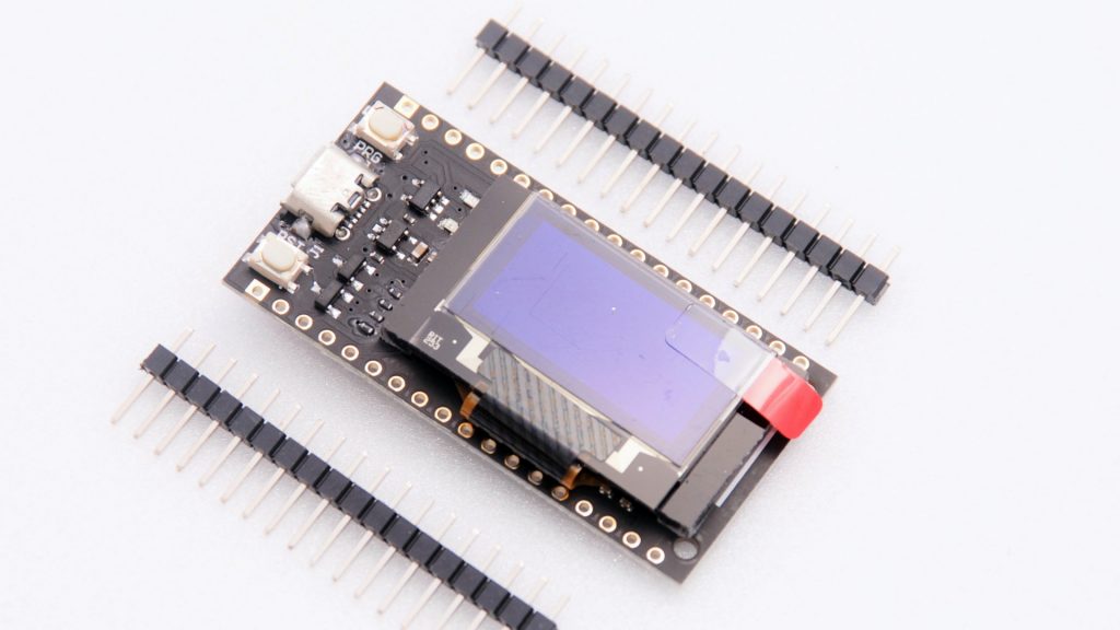 ESP32 development board with OLED display