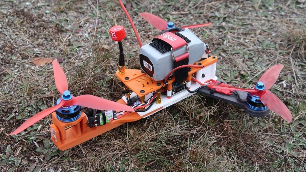 Fully assembled 3d printed tricopter drone