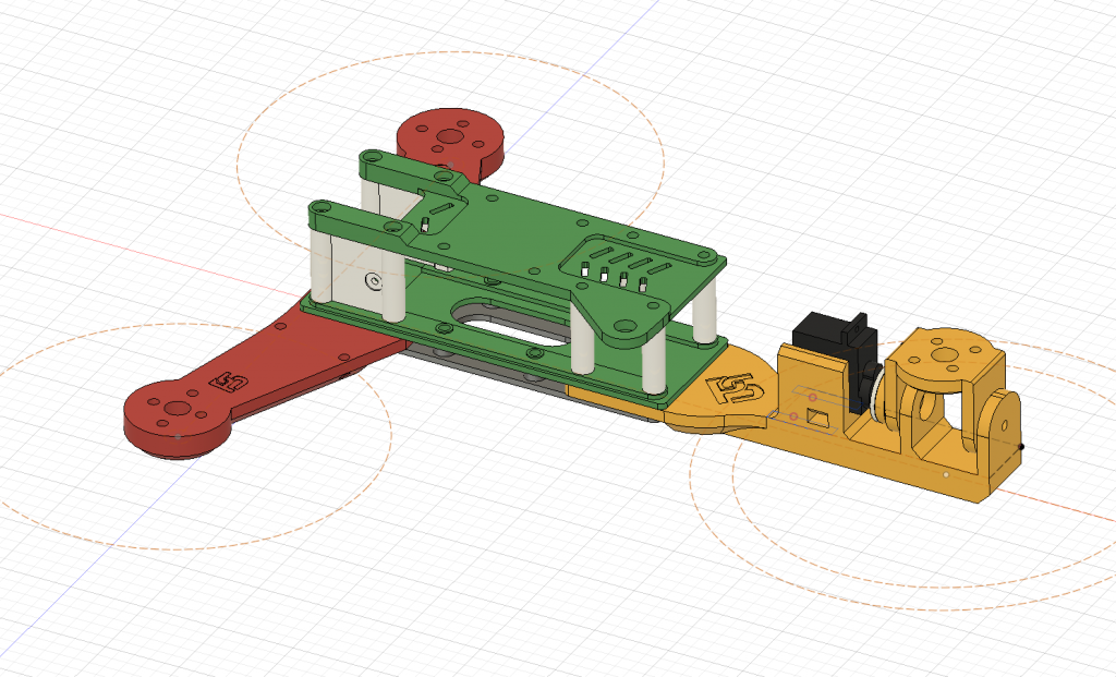 side view of the tricopter design