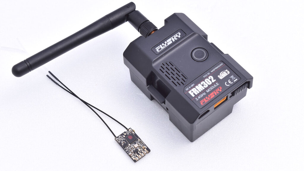 FlySky FRM302 2.4GHz long-range module and FTR16S AFHDS3 receiver