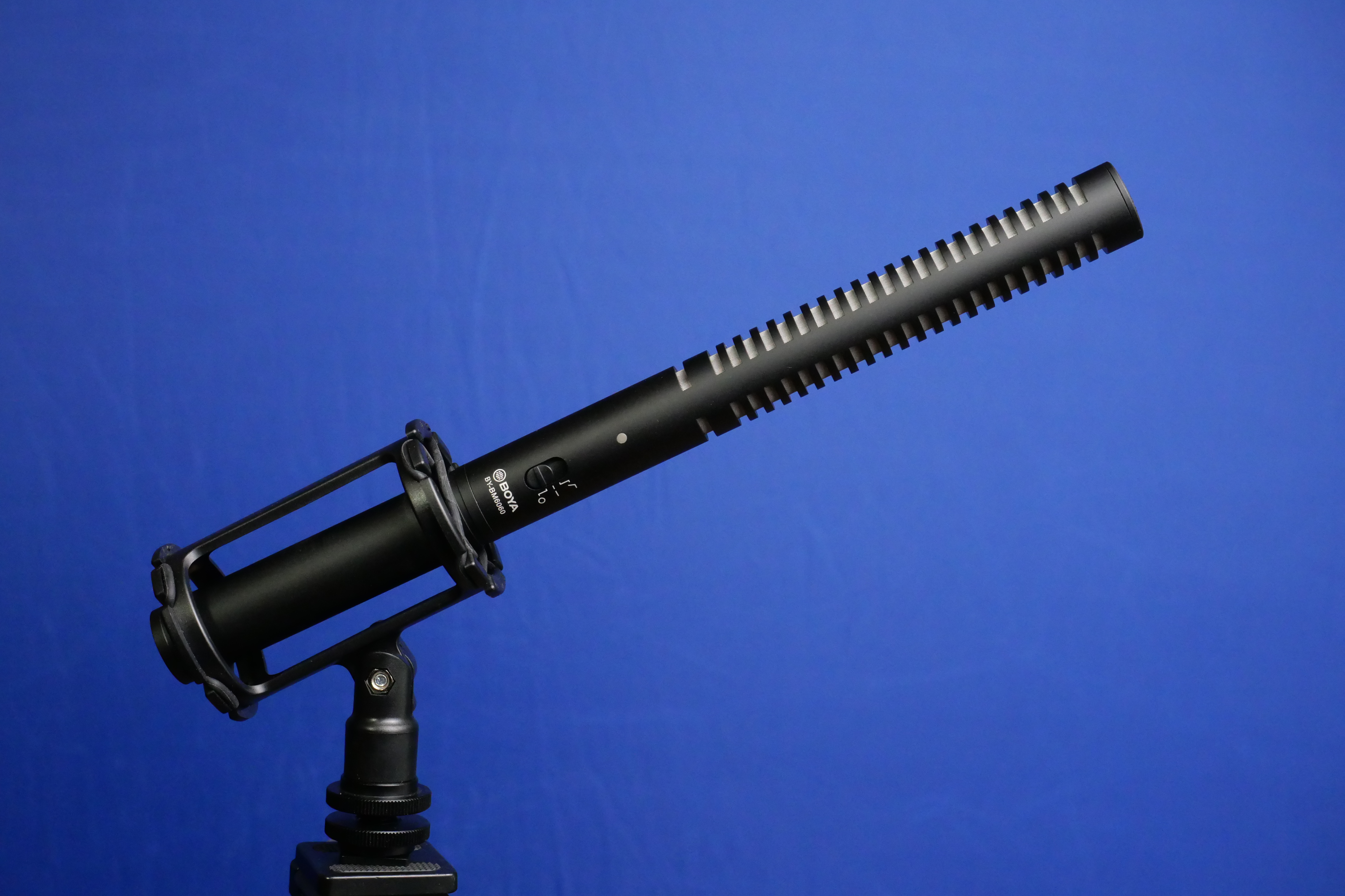 Boya BY-BM6060 shotgun microphone side view