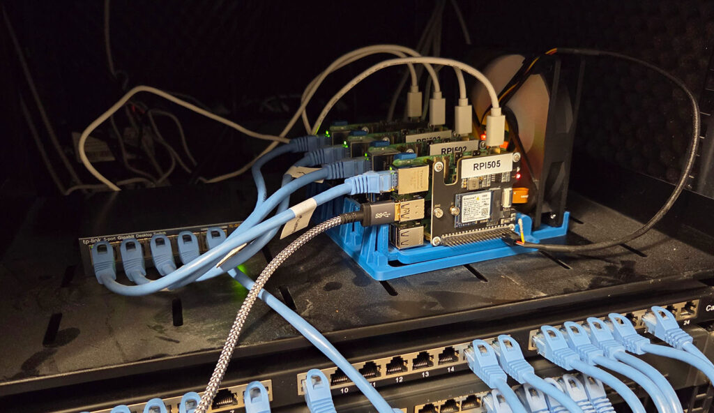 Modern and faster cluster of 4 Raspberry Pi 5