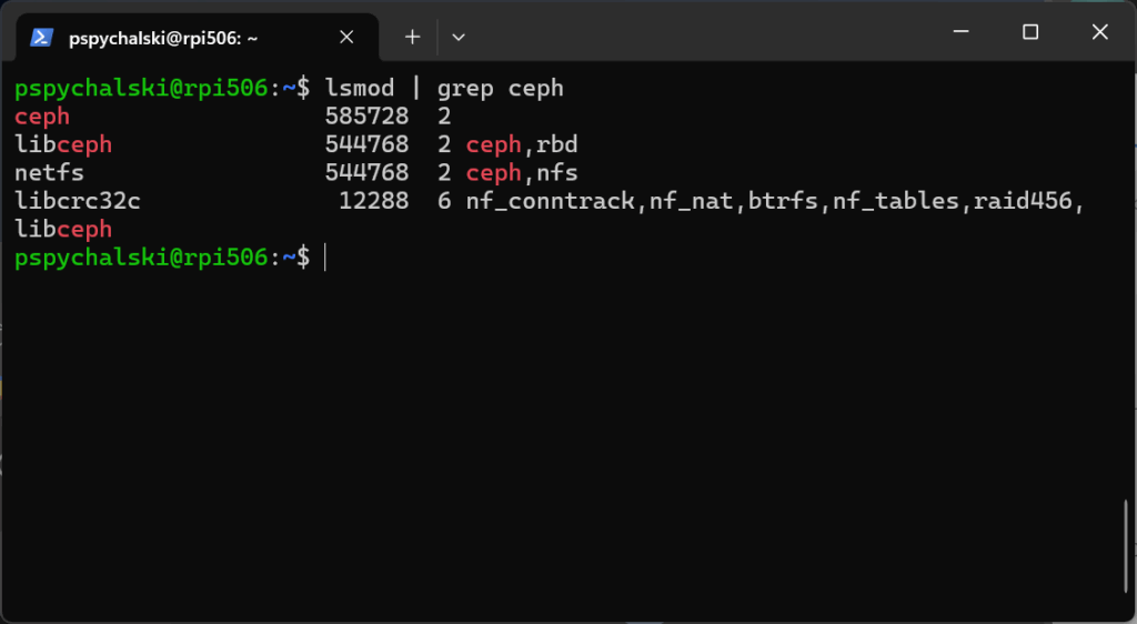ceph kernel module