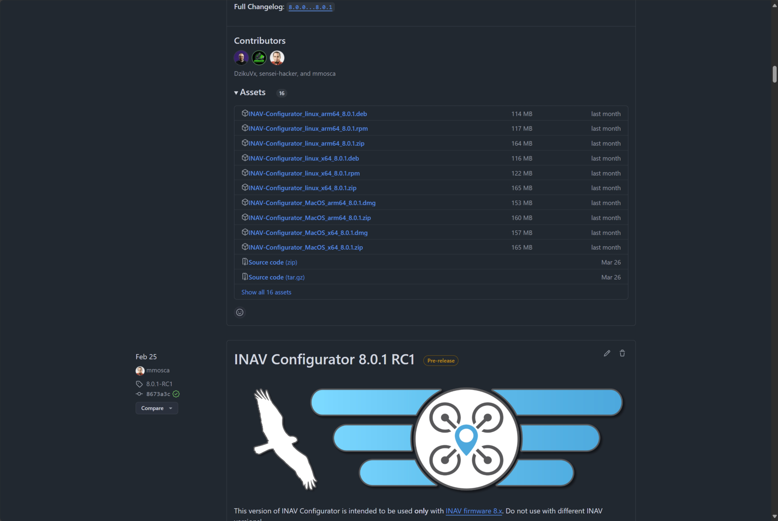 INAV Configurator download for your operating system