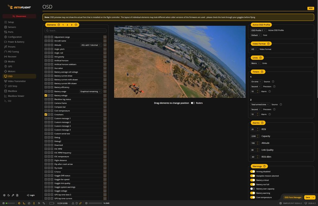 OSD setup 